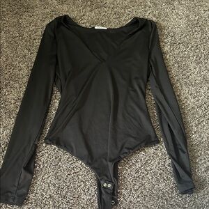 Rue21 Charcoal Long Sleeve bodysuit